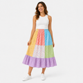 Confetti Patchwork Midi Skirt