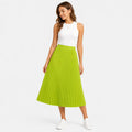 Lime Twist Pleated Skirt